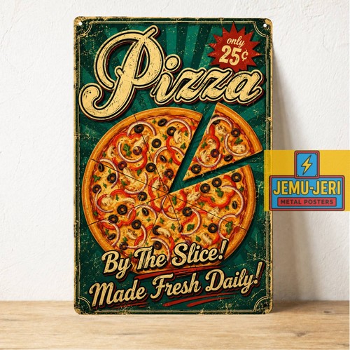 Insegna latta poster pizza - insegna,