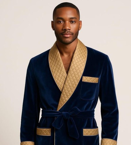 Men handmade velvet - handmade, quilted