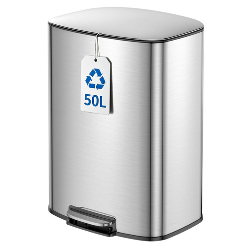 Pattumiera cucina 50l acciaio - 50l,