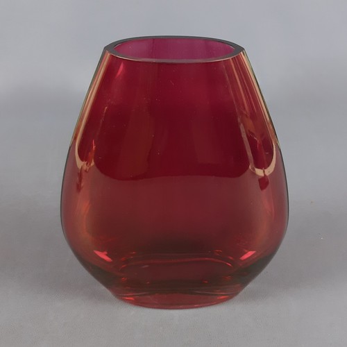 Vaso vetro rosso - vaso, rubino