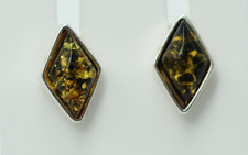 Orecchini In Ambra 925 Argento