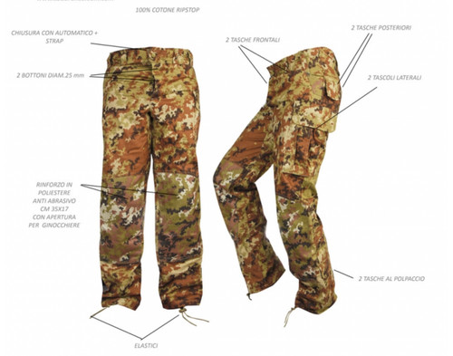 Pantalone militare esercito - militare,