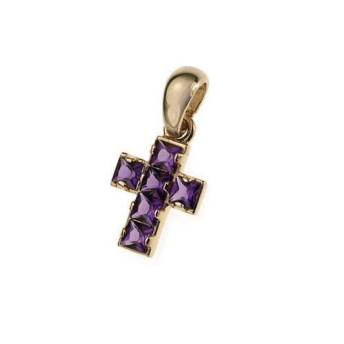 Croce oro pendente kt - 18,