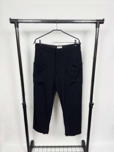 Pantaloni raey navy lana - raey,