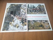 1990 GRANDE DIORAMA FERROVIA RETICA MODELLISMO FERROVIARIO VINTAGE