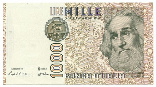 1000 lire errore stampa - lire,