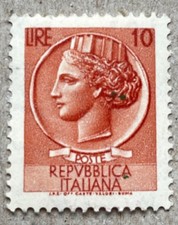 Francobollo Siracusana 10 Lire