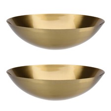 2x Acciaio Inox Ciotola Oro Ø