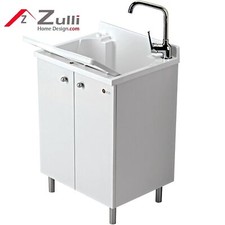 LAVATOIO MONTEGRAPPA LOOK-ONE 60X50 BIANCO POMOLO GRIGIO C/ASSE TERMOPLASTICO