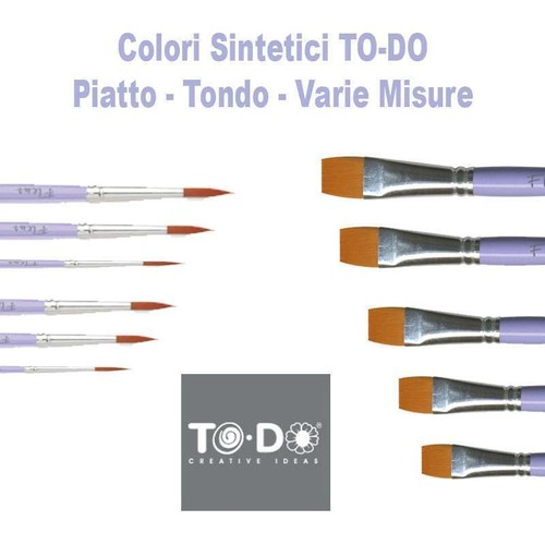 Pennelli pennello piatto tondo - pennelli,