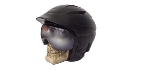 Teschio con casco - casco, e