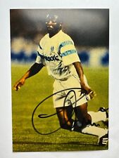 Autografo ABEDI PELE-Olympique Marsiglia-73 Cappellini GHANA-Ex-Lione-Torino-firmato