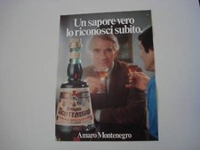 advertising Pubblicità 1981 AMARO MONTENEGRO