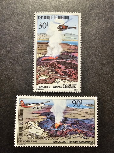 Timbre djibouti volcan - timbre,