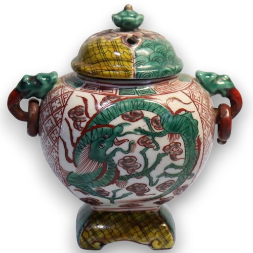Drago kutani antico bruciatore - drago,