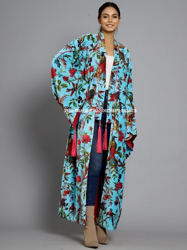 Kimono velluto blu - velluto, turchese