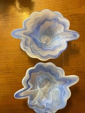 coppia portaoggetti in vetro colorato- ottime condizioni 