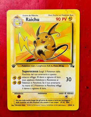 Lotto carte pokemon raichu - lotto,