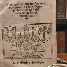 Libro antico postincunabolo - Vite dei pontefici - Venezia 1505