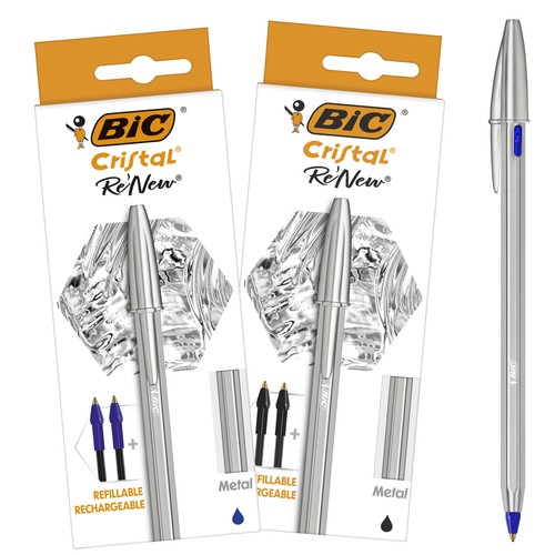 Bic cristal new penne - cristal, re'new,