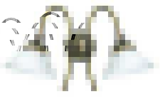 Applique a due luci direzionabili in ottone con vetri bianchi opalescenti