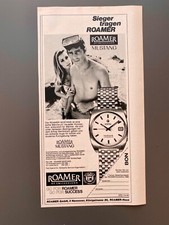 Vincitore Indossa Roamer Mustang Indianapolis 1968 Vintage Watch Pubblicità Pubblicità
