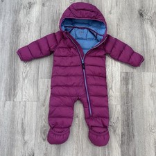 Tuta da neve L.L Bean Neonati Ultraleggera 650 Piumino Bunting Taglia 3-6M Rosa Magenta