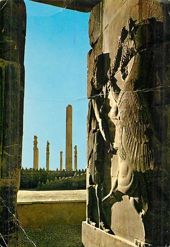 Cartolina persepoli iran - cartolina,