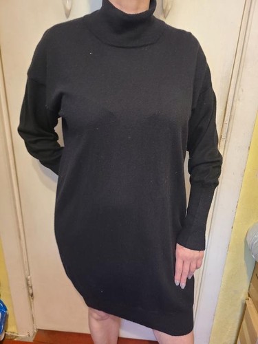 Abito donna dondup nero lana - abito,