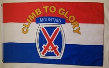 Bandiera 10th Mountain Division 3x5 ft Stati Uniti US Army Climb to Glory Decima
