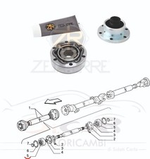 KIT GIUNTO ALBERO TRASMISSIONE PER FIAT PANDA 141A 4X4 DAL 89 AL 2003 Y10 4WD