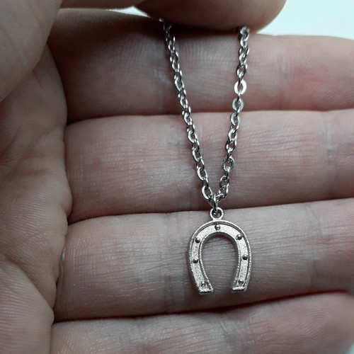 Collana acciaio con ciondolo - collana,