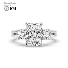Radiant Diamond Trilogy Ring