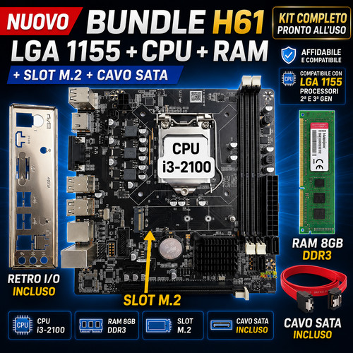 Bundle scheda madre - h61, lga