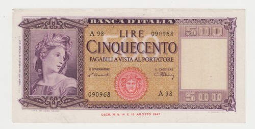 500 lire ornata - di, a98