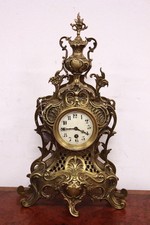 Orologio con pendolo in bronzo dorato Napoleone III Francese firmato XIX secolo 