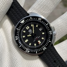 🔝 Steeldive 1970 Nero Tropicale Turtle 44mm Seiko NH35 200m Automatico Orologio