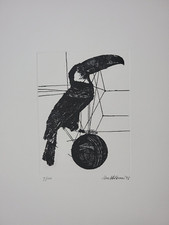 TRUBBIANI VALERIANO (1937) Incisione Acquaforte su carta Firmata a Matita 50x35