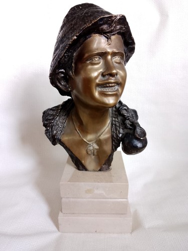 Scultura bronzo scugnizzo - in, "scugnizzo