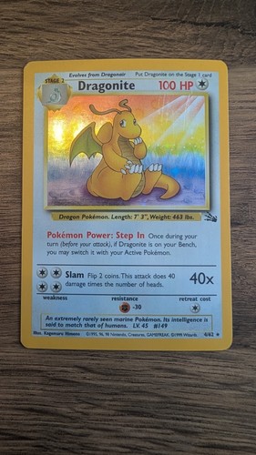 Pokemon dragonite 62 - dragonite, holo
