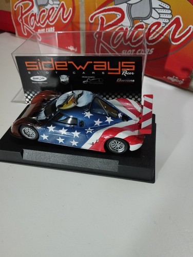 Slot car racer sideways - car,
