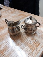 Zuccheriera E Lattiera Vintage Antichi In Argento 800...245grammi