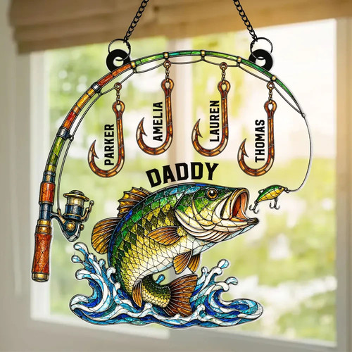Papà pesca con nomi - da,