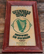 Quadro Vintage Specchio Guinnes Stout  Pubblicità Originale