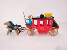 PLAYMOBIL WESTERN 7428 COWBOY AND STAGECOACH  rarissimo set originale (1988)