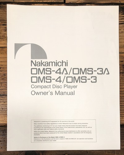Nakamichi model oms 4 - model, -3a