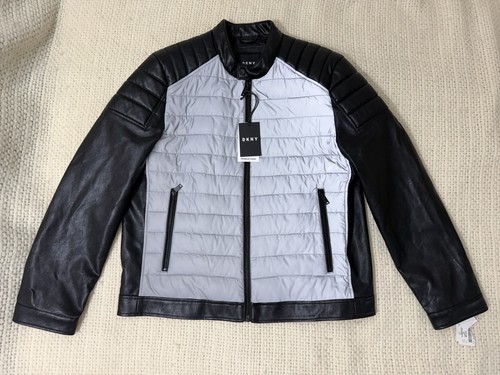 Dkny hybrid moto puffer jacket - moto,