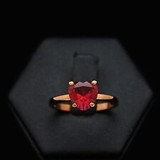 DODO ANELLO CUORE 100% AMORE ORO ROSA 9K  RUBINO SINTETICO CT 2.35 LISTINO 390 €