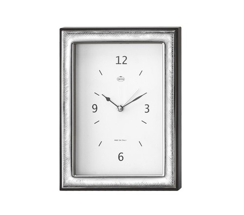 Acca silver plate table clock - plate,
