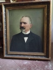 Ritratto a olio su tela ‘800 con cornice